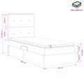 vidaXL Postel s úložným prostorem a matrací Tmavomodrá 100 x 200 cm