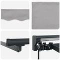 vidaXL Rám markízy Svetlosivá 300 x 250 cm Polyester s PU povrchom