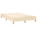 vidaXL Posteľný rám s boxspringom krémová 120x200 cm látka