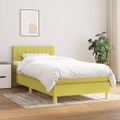 vidaXL Boxspring posteľ s matracom zelená 100x200 cm látka