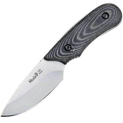 Muela IBEX-8M malý lovecký nôž 8 cm, čierno-šedá, Micarta, kožené puzdro