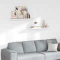 vidaXL Plávajúce nástenné police 2ks dubové a biele 80x23,5x3,8 cm MDF