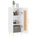 vidaXL Komoda lesklá biela 34,5x34x90 cm spracované drevo