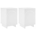 vidaXL Nočný stolík 2 pcs Biela 33,5 x 34,5 x 50 cm Kompozitné drevo