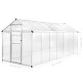 vidaXL Skleník, hliník 421x190x195 cm 15,6 m³