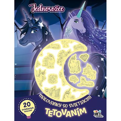 Maľovanky so svietiacim tetovaním Jednorožce