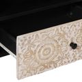 vidaXL TV skrinka Biela 80 x 33,5 x 46 cm Masívne mango drevo