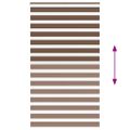 vidaXL Zebra roleta hnedá 125x200 cm šírka látky 120,9 cm polyester