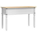 vidaXL Koncový stôl CORONA Biela 115 x 46 x 73 cm