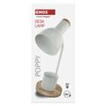 Stolná lampa EMOS Z7640W POPPY s žiarovkou E27, biela