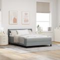 vidaXL Posteľ s pružinovým rámom Svetlosivá 200 x 140 cm látka