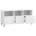vidaXL TV skrinka Biela s vysokým leskom 102 x 34,5 x 50 cm