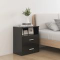 vidaXL Nočný stolík lesklý čierny 50x32x60 cm