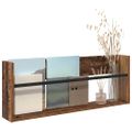 vidaXL Regál na časopisy Staré drevo 80 x 12 x 30 cm Kompozitné drevo
