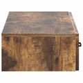 vidaXL Nástenný bočný stôl Dymový dub 87,5 x 34,5 x 17 cm