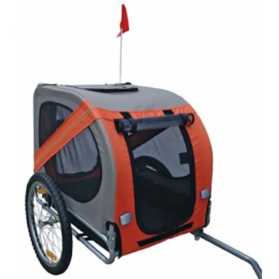 vidaXL Vozík za bicykel pre psa, oranžový