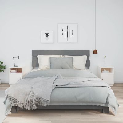 vidaXL Nočné stolíky 2 ks biele 40x34x35 cm borovicový masív