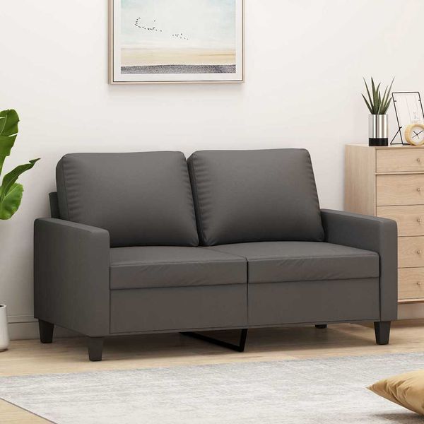 vidaXL 2-miestna pohovka sivá 120 cm umelá koža