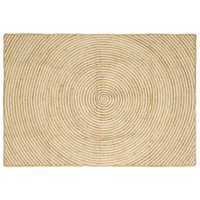 vidaXL Kusové koberce Biela 140 x 200 cm Juta