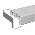 vidaXL Parapetné dosky Mramorová textúra 80 x 15 x 4,5 cm PVC