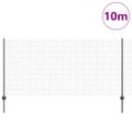vidaXL Zvarené pletivo s podperami 10 x 1,2 m PVC potiahnutá oceľ Sivá