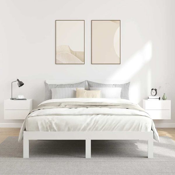 vidaXL Nočné stolíky 2 ks, lesklé biele 40x30x30 cm, kompozitné drevo