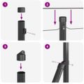 vidaXL Euro plotový základ 25 x 0,4 m PVC potiahnutá oceľ Sivá