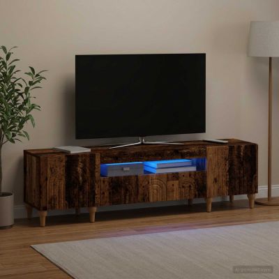 vidaXL LED TV kabinet Staré drevo Kompozitné drevo