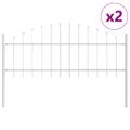 vidaXL Záhradný plot WOERDEN 2 ks 170 x 115 cm Biela
