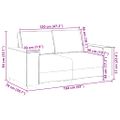 vidaXL 2-dielna súprava sedacej súpravy s vankúšmi, čierna zamatová