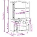 vidaXL Servírovacia skriňa CORONA Biela 100 x 48,5 x 179 cm