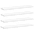 vidaXL Plávajúce nástenné police 4 ks, biele 90x23,5x3,8 cm, MDF