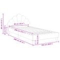 vidaXL Detský rám na posteľ s čelom Fialová 90 x 200 cm Zamat