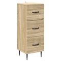vidaXL Zásuvkový kabinet Dub sonoma 33 x 34,5 x 89,5 cm