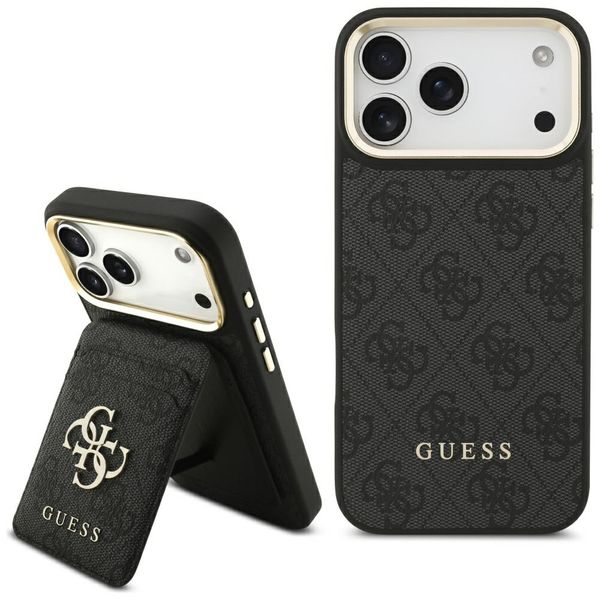 Guess 4G s puzdrom Magsafe pre iPhone 17 Pro Max čierna