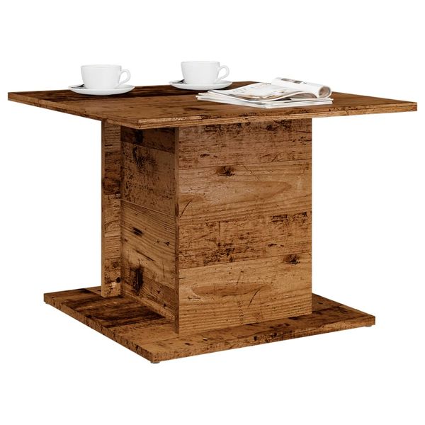 vidaXL Konferenčný stolík staré drevo 55,5x55,5x40 cm kompozitné drevo