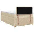 vidaXL Posteľ boxspring s matracom Krémová 120 x 200 cm Látka