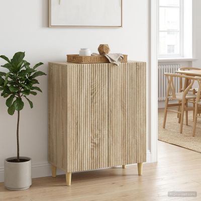 vidaXL Servírovacia skriňa Dub sonoma 66 x 34,5 x 90 cm