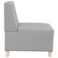 vidaXL Bezrúčková modulárna sofa jednotka 3 ks Oblá šedá látka