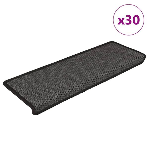 vidaXL Samolepiace nášľapy na schody vzhľad sisalu 30 ks 65x21x4 cm
