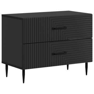vidaXL Nočný stolík Čierna 62 x 34,5 x 47,5 cm Kompozitné drevo