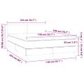 vidaXL Posteľ boxsping s matracom a LED tmavohnedá 140x200 cm látka