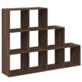 vidaXL Knižnica 3-posch. hnedý dub 137,5x29x103,5 cm kompozitit. drevo