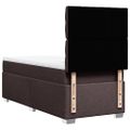 vidaXL Posteľný rám boxsping s matracom hnedý 90x200 cm látka