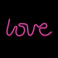 Neónové LED svetlo LOVE ružový Bat + USB FLNE05 Forever Light
