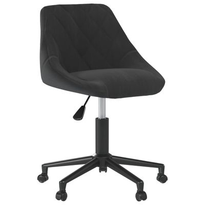 vidaXL Otočná jedálenská stolička čierna zamatová
