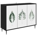 vidaXL Servírovacia skriňa HANAU Čierny dub 102 x 33 x 76 cm