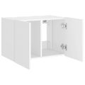 vidaXL TV nástenná skrinka s LED svetlami biela 60x35x41 cm
