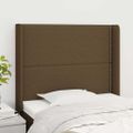 vidaXL Čelo postele so záhybmi tmavohnedé 103 x 16 x 118/128 cm látka