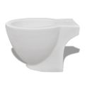 vidaXL Okrúhly stojaci bidet, biely, prvotriedna keramika